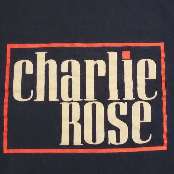 Vintage Oneita Power-T Blue Charlie Rose Single Stitched T-Shirt XXL - Picture 3 of 10